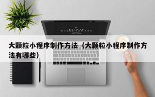 焦作大颗粒小程序制作方法（大颗粒小程序制作方法有哪些）